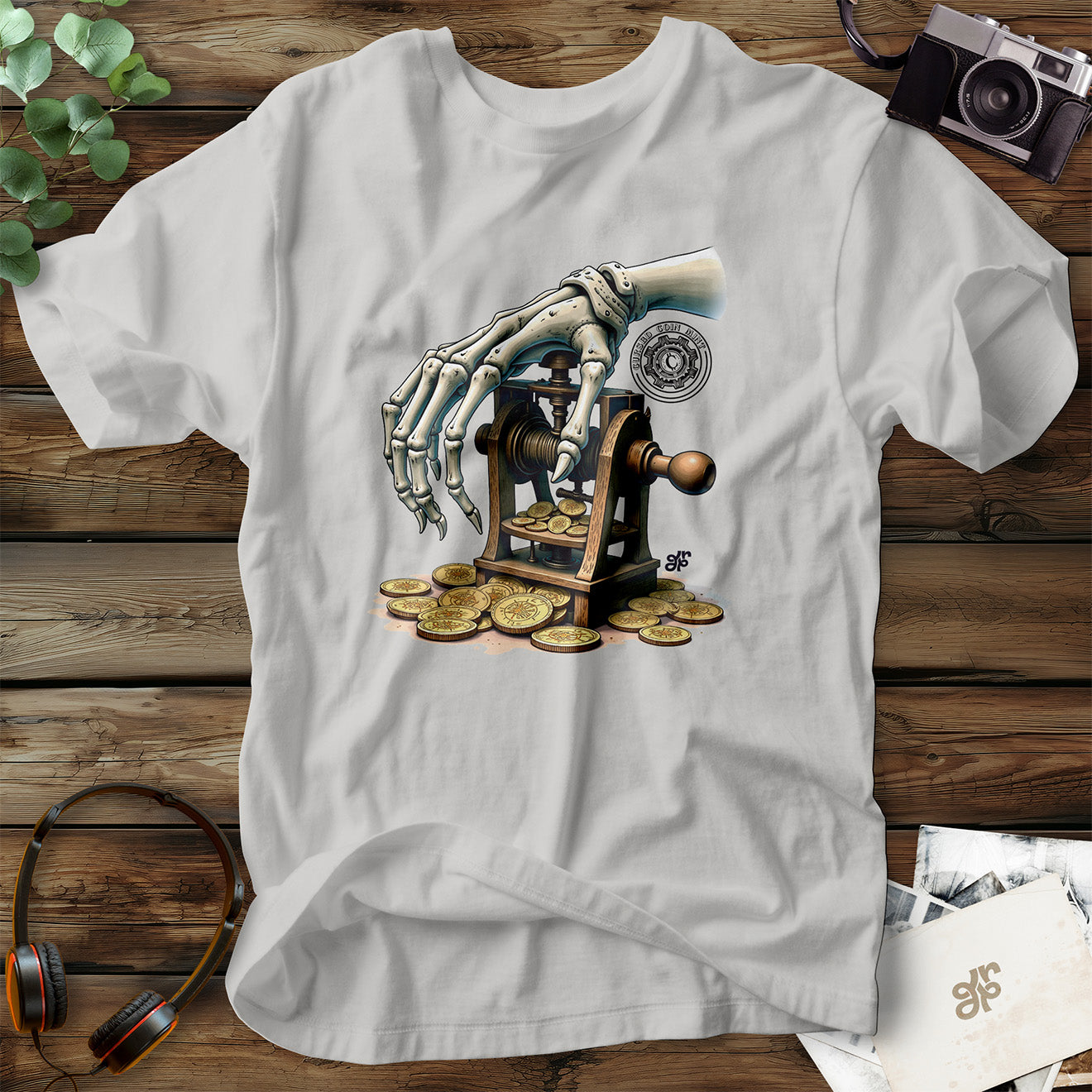 Skeleton Hand Coin Machinery  T-Shirt