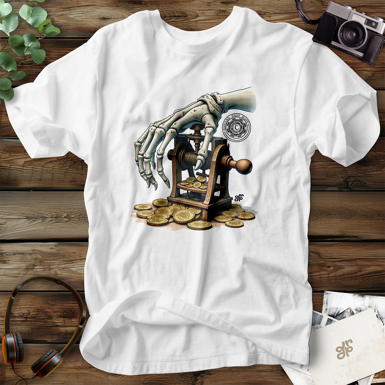 Skeleton Hand Coin Machinery  T-Shirt