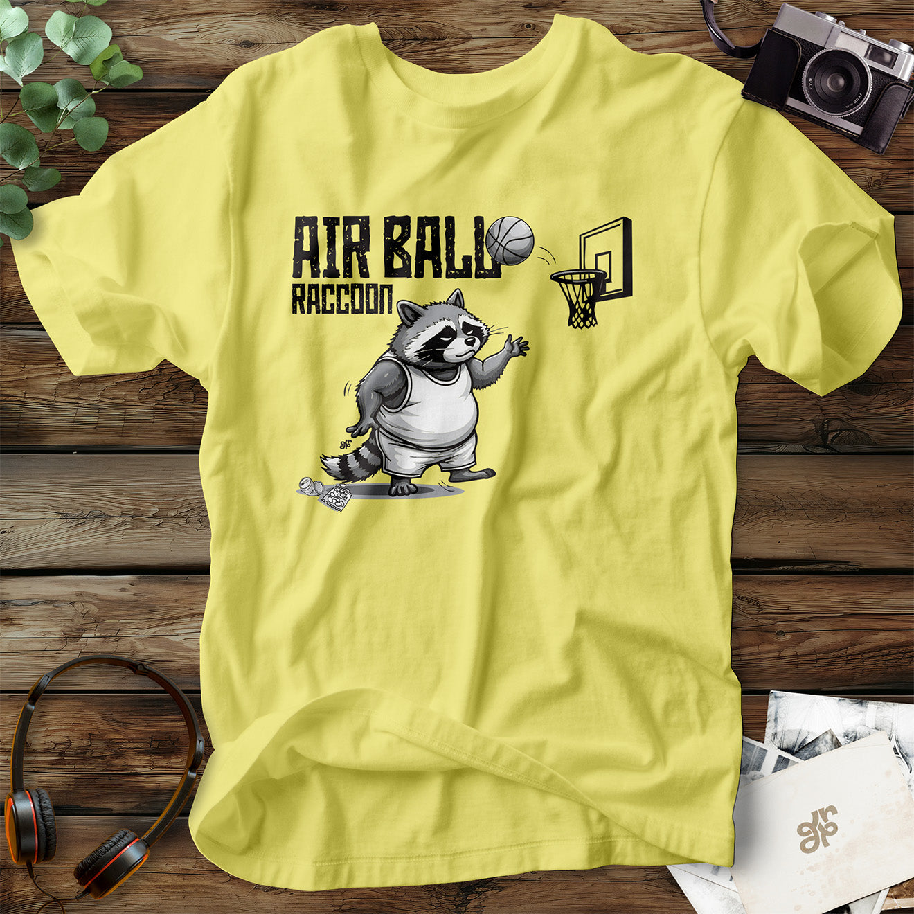 AirBall Raccoon T-Shirt – RetroGraphica Print